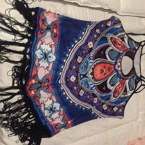 Boho paisley print top